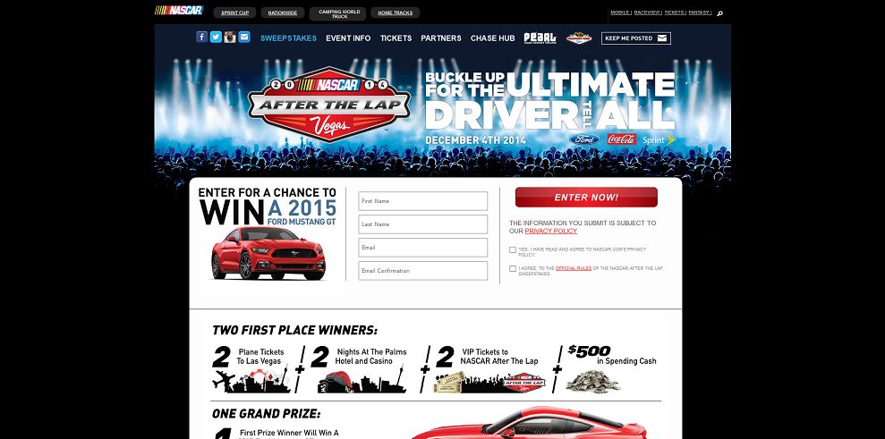 Contest ford nascar #8
