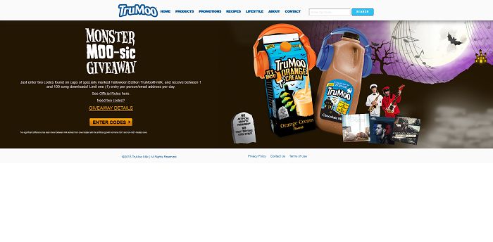 Trumoo.com/Halloween - TruMoo Halloween Sweepstakes