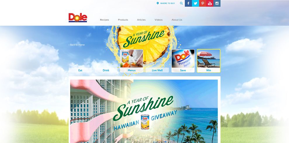 Dole A Year of Sunshine Hawaiian Giveaway