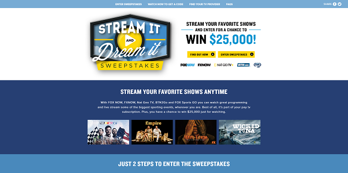 StreamItAndDreamIt.com - 2016 Stream It and Dream It Sweepstakes