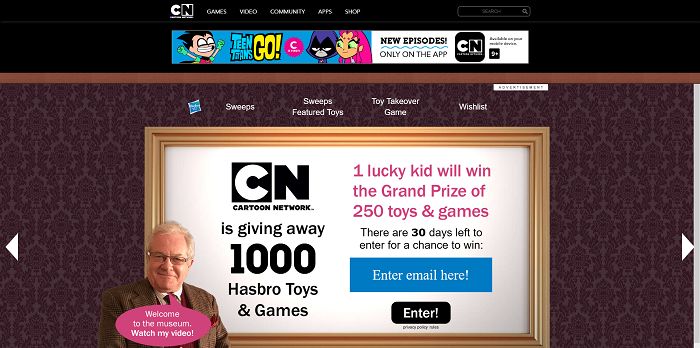 CartoonNetwork.com/Win - Cartoon Network Hasbro Holiday Sweepstakes