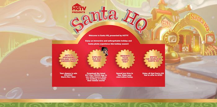 HGTV’s Spreading Holiday Cheer Sweepstakes (Santa-HQ.com/Win)