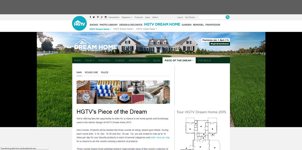 HGTV's Piece of the Dream Vote And Sweepstakes