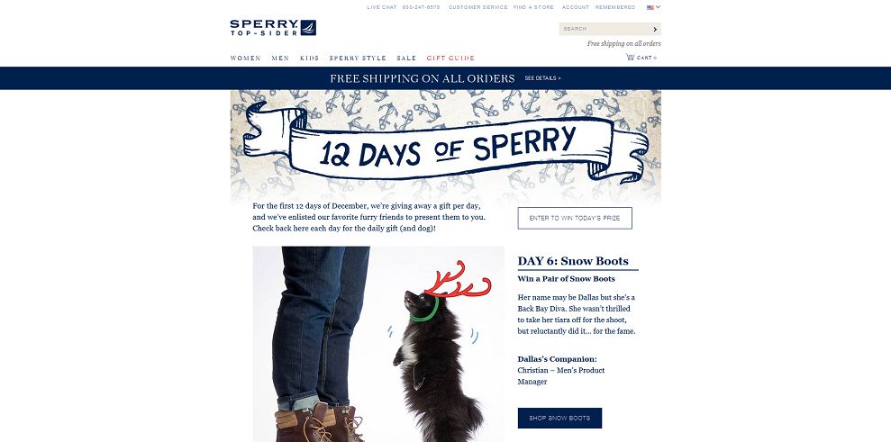 Sperry Top-Sider 12 Days Giveaway