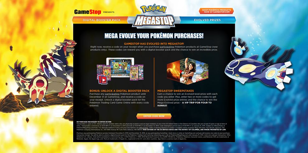 Pokémon MegaStop Sweepstakes (pokemonmegastop.com)