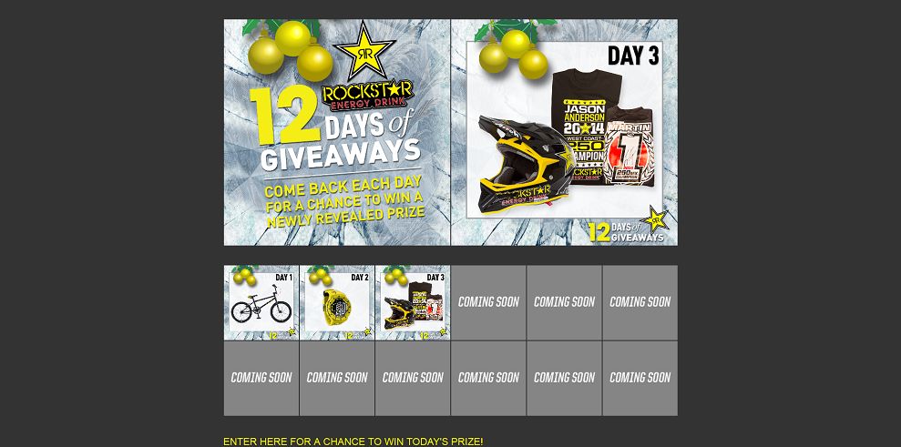 Rockstar 12 Days of Giveaways Sweepstakes