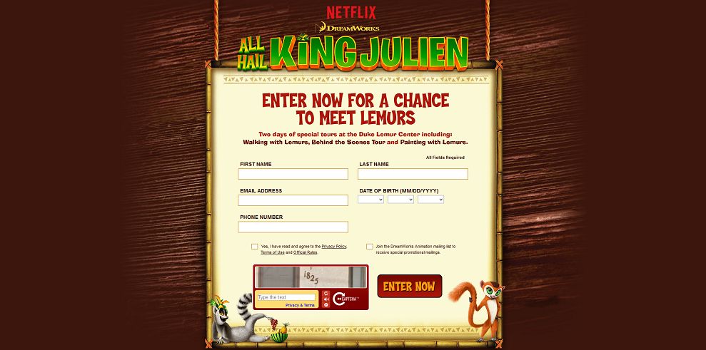All Hail King Julien Sweepstakes