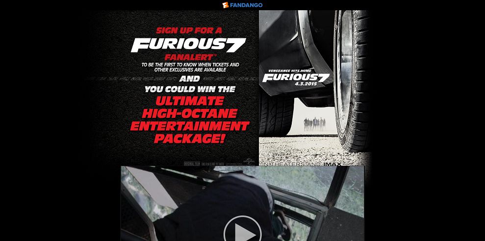 Fandango Furious 7 Sweepstakes