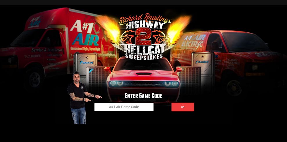 Richard Rawlings Highway 2 Hellcat Sweepstakes (anumber1air.com/game)