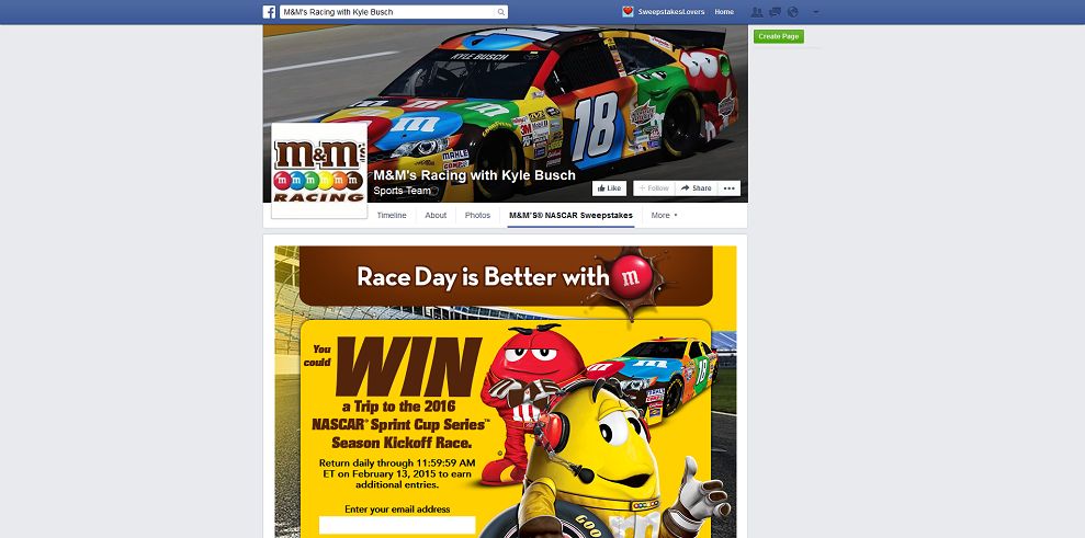 M&M'S Brand 2015 Season Kickoff Sweepstakes