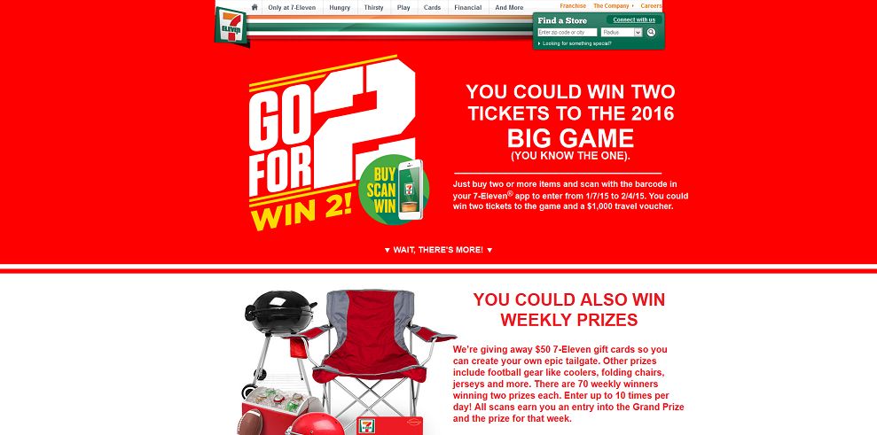 7-Eleven Buy. Scan. Win! Sweepstakes