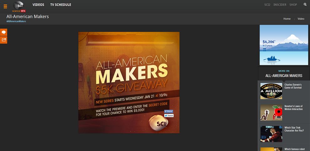 Science Channel's All-American Makers $5K Giveaway - sciencechannel.com/giveaway