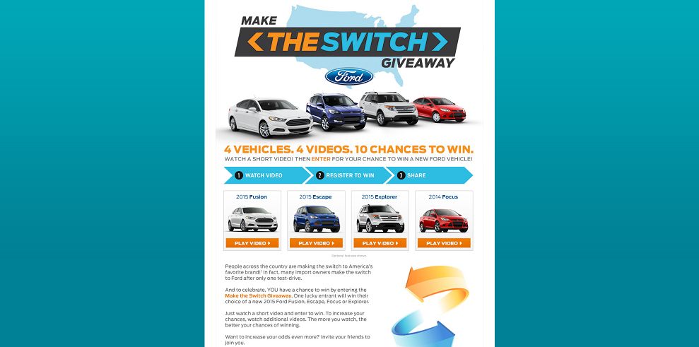 2015 Ford Make the Switch Giveaway