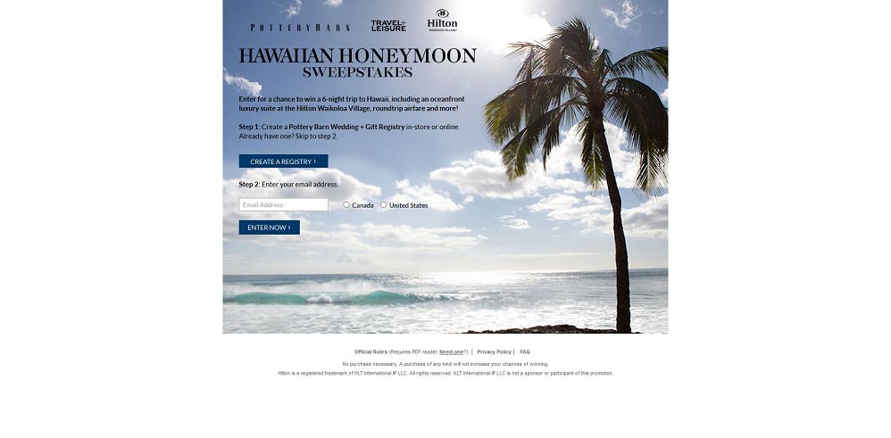 Hawaiian Honeymoon Sweepstakes
