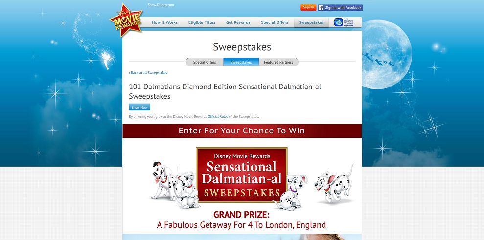 Disney Movie Rewards Sensational Dalmatian-al Sweepstakes