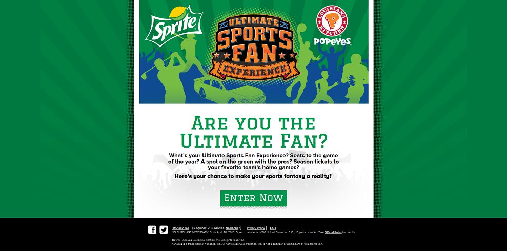 Sprite And Popeyes Ultimate Sports Fan Experience (UltimateSportsX.com)