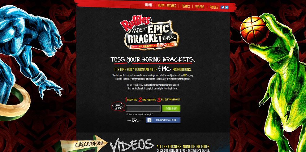 RUFFLES Most Epic Bracket Ever Promotion - RufflesEpicBracket.com