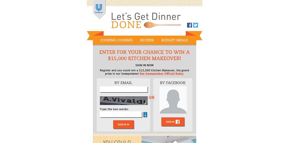 Let's Get Dinner Done Instant Win Game and Sweepstakes