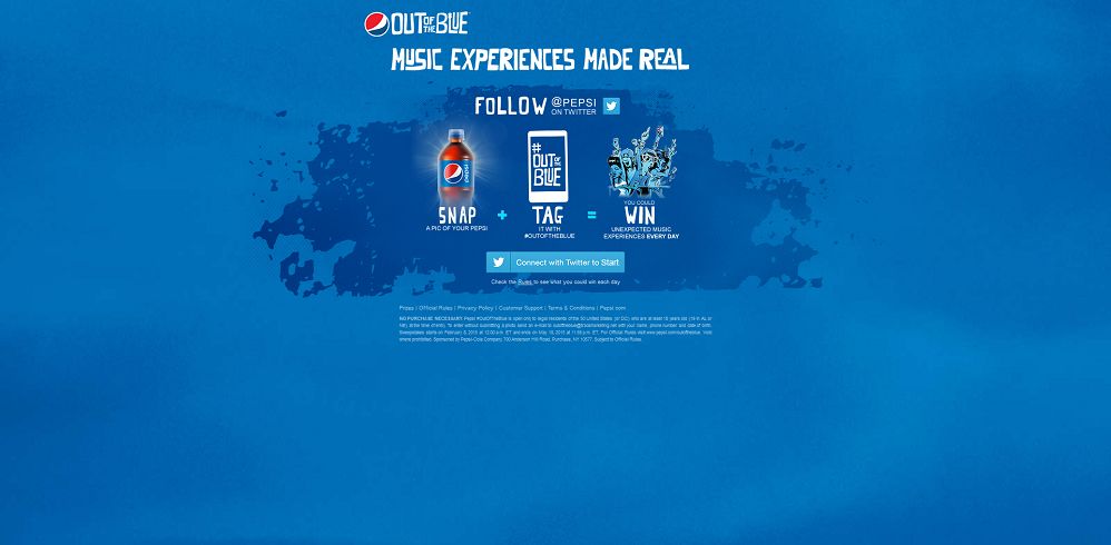 Pepsi #OutOfTheBlue Sweepstakes