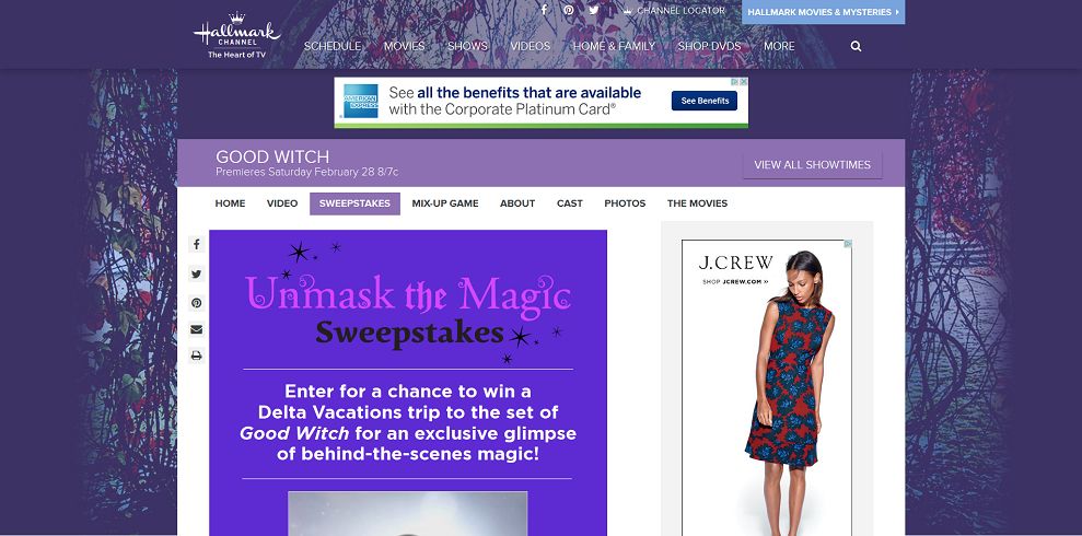 Hallmark Channel Good Witch Unmask The Magic Sweepstakes