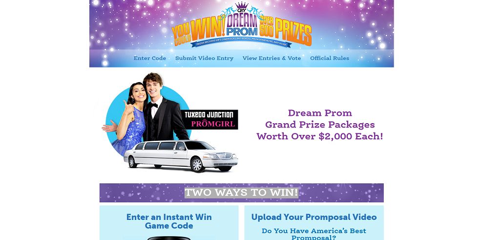 OXY Promposal Instant Win Game And Contest (OXYDreamProm.com)