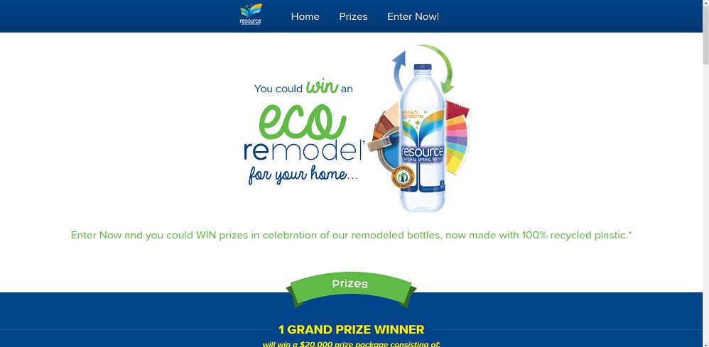 resource Natural Spring Water Sweepstakes