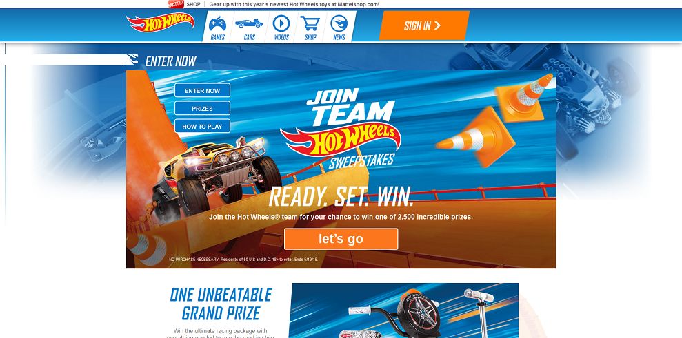 Join Team Hot Wheels Sweepstakes - HotWheels.com/JoinTeam