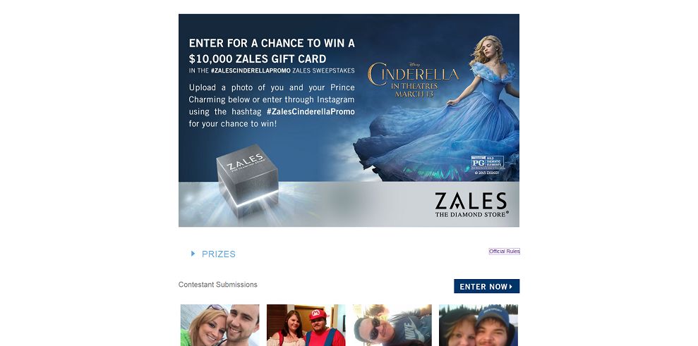 Zales Cinderella Sweepstakes - Zales.com/Cinderella