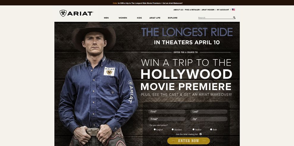 Ariat The Longest Ride Sweepstakes