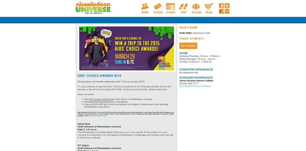 Nickelodeon Universe Mall Of America #NickPicMOA Giveaway