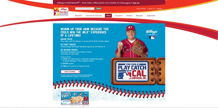 Kellogg's And MLB Play Catch With Cal Ripken Jr. Instant Win Game