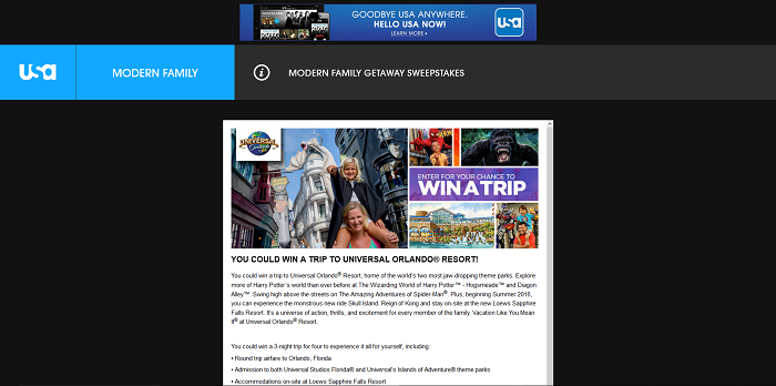 Modern Family Getaway Sweepstakes