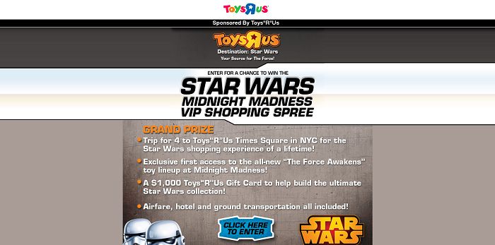 Star Wars Midnight Madness VIP Sweepstakes