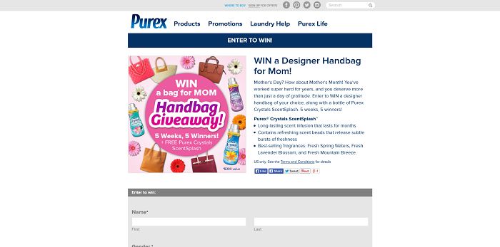 Win A Designer Handbag For Mom From Purex Sweepstakes