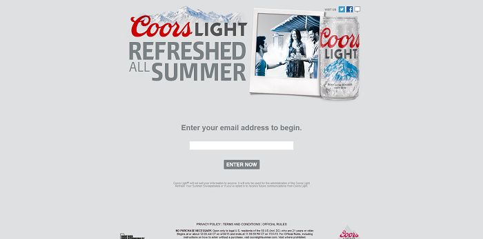 20 Fresh Sweepstakes You Need To Enter This Summer - 8797 Coors Light RefresheD All Summer 20 Fresh Sweepstakes You Need To Enter This Summer - 8797 Coors Light RefresheD All Summer