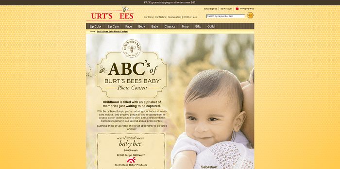 ABC's Of Burt’s Bees Baby Photo Contest 2016