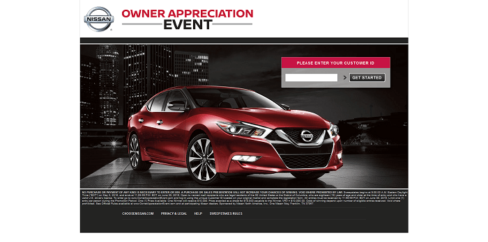 OwnerAppreciationEvent.com - Nissan Owner Appreciation Event Sweepstakes