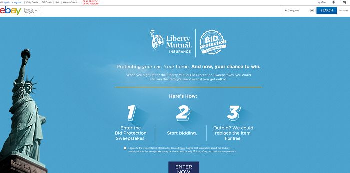 Liberty Mutual Insurance Bid Protection Sweepstakes