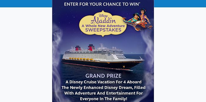 DisneyMovieRewards.com/AladdinSweeps - Disney’s Aladdin A Whole New Adventure Sweepstakes