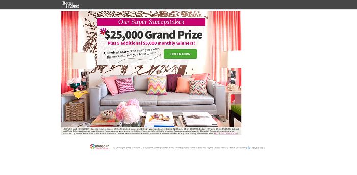 BHG $50,000 Sweepstakes