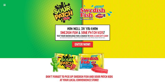 Swedish Fish and Sour Patch Kids Sweepstakes