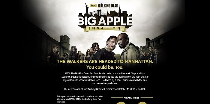 CoxBigAppleSweeps.com - The Walking Dead Big Apple Invasion Sweepstakes