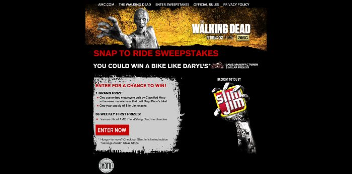 AMC.com/SnapToRide - AMC's The Walking Dead Snap To Ride Sweepstakes