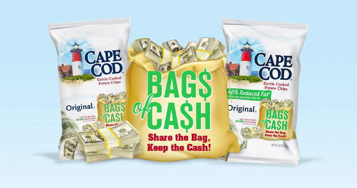 Cape Cod Chips Bags Of Cash Instant Win Game 2016