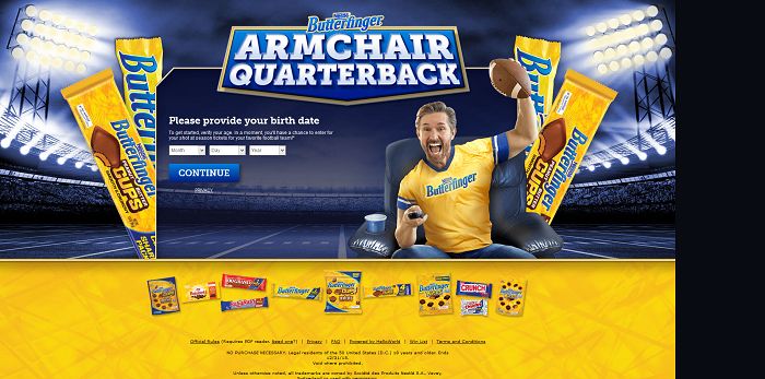 ButterfingerArmChair.com - BUTTERFINGER Armchair Quarterback Sweepstakes