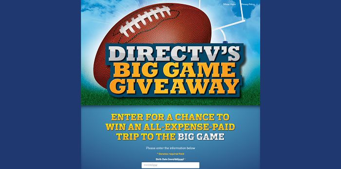 DirectvSweepstakes.com - DIRECTV's Big Game Sweepstakes