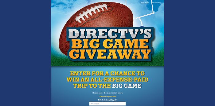 DirectvSweepstakes.com - DIRECTV's Big Game Sweepstakes