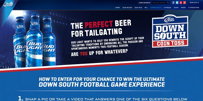 Bud Light Down South Coin Toss On-Premise Promotion