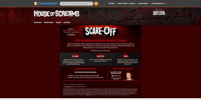 Fandango's Scare-Off Video Contest