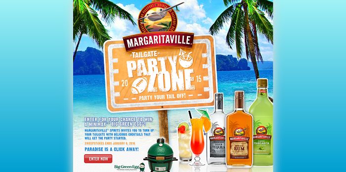 Margaritaville Spirits Party Your Tail Off Sweepstakes (MargaritavilleNoPassportRequired.com)